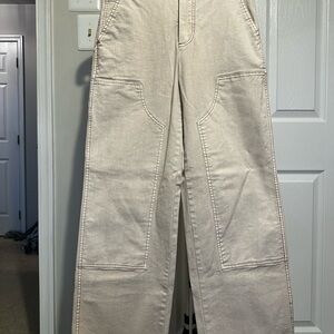 YFB Cream Wide-Leg Pants